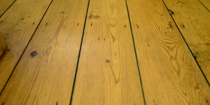 A beautiful wooden floor with DraughtEx fitted between the gaps
