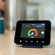 A smart meter showing the energy useage in a home