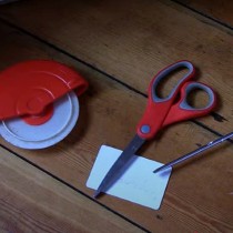 DraughtEx being fitted with the applicator and scissors