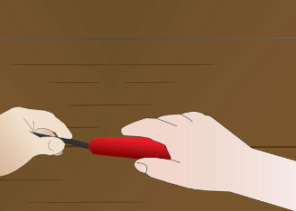 A hand not maintaining a safe distance from the applicator