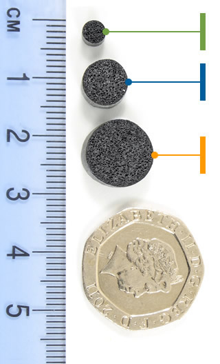 A comparison showing the 3 thicknesses of DraughtEx and a pound coin